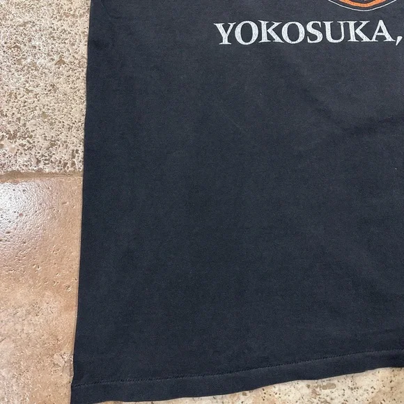 Vintage Harley Davidson 1995 Evolution Yokosuka, Japan Faded Tee